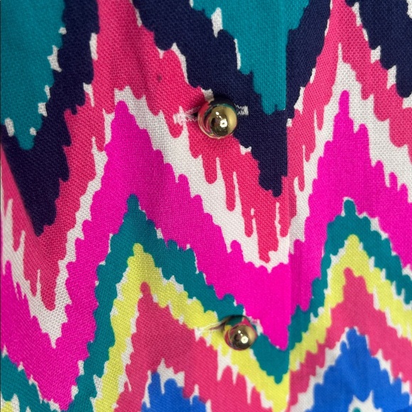 NWT Lilly Pulitzer Sherlynn Hearts A Flutter Multi Color Chevron Striped Dress 8 - Picture 7 of 16